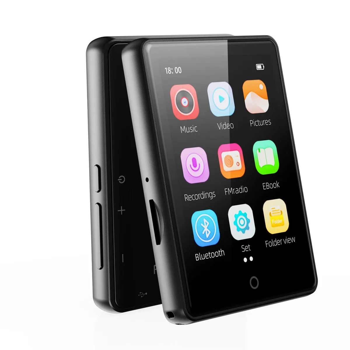  PINHUI 64GB MP3 Player Bluetooth 5.3 2.8in Touchscreen Black — product photo