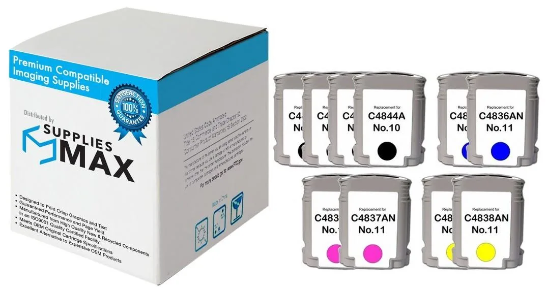 SuppliesMax SuppliesMax HP C4834B2CMY Inkjet Combo Pack 4BK 2C 2M 2Y 1750 Pages — product photo