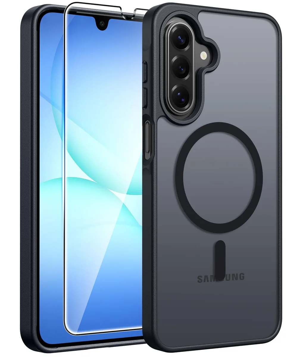  FNTCASE Case for Galaxy A17/A16 5G Black Matte Translucent MagSafe — product photo