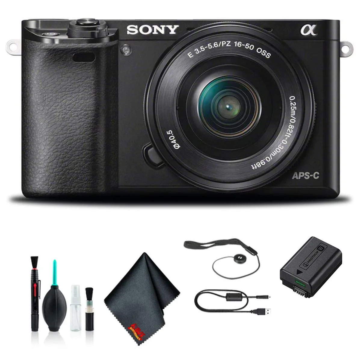 Sony Sony Alpha a6000 Mirrorless Camera Kit 16-50mm 55-210mm Lenses Black — product photo