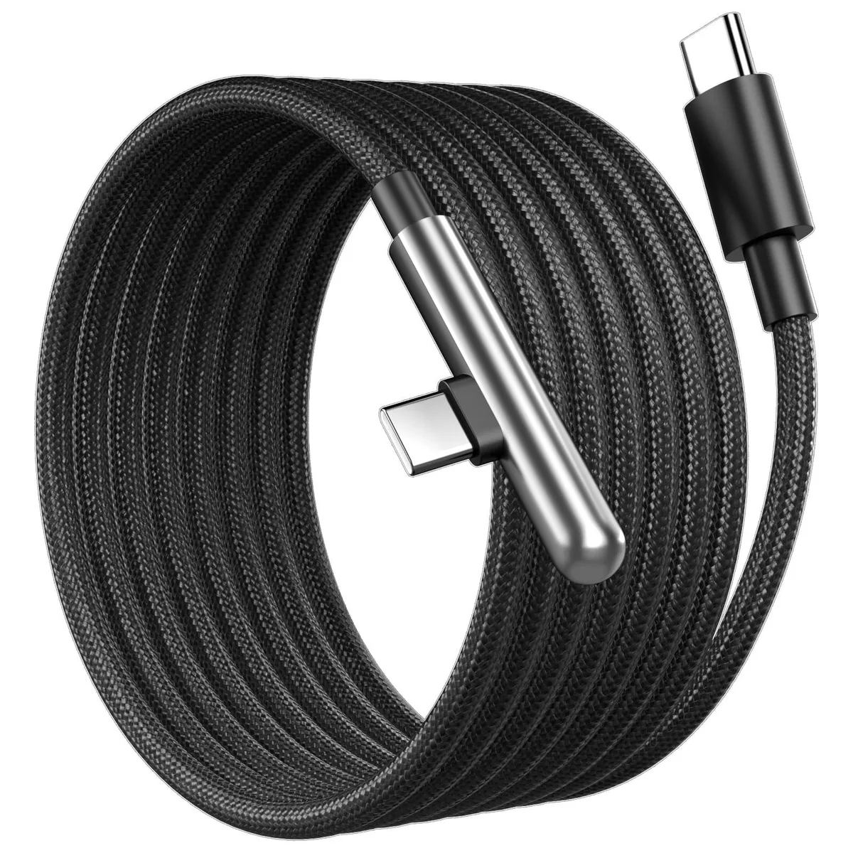  AIAUXAI 5T USB-C cable 240W 16ft right-angle black — product photo