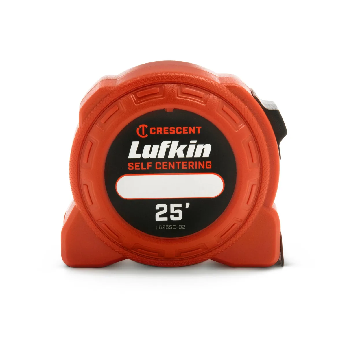 Yellow tape measure with black blade markings and self-centering scale