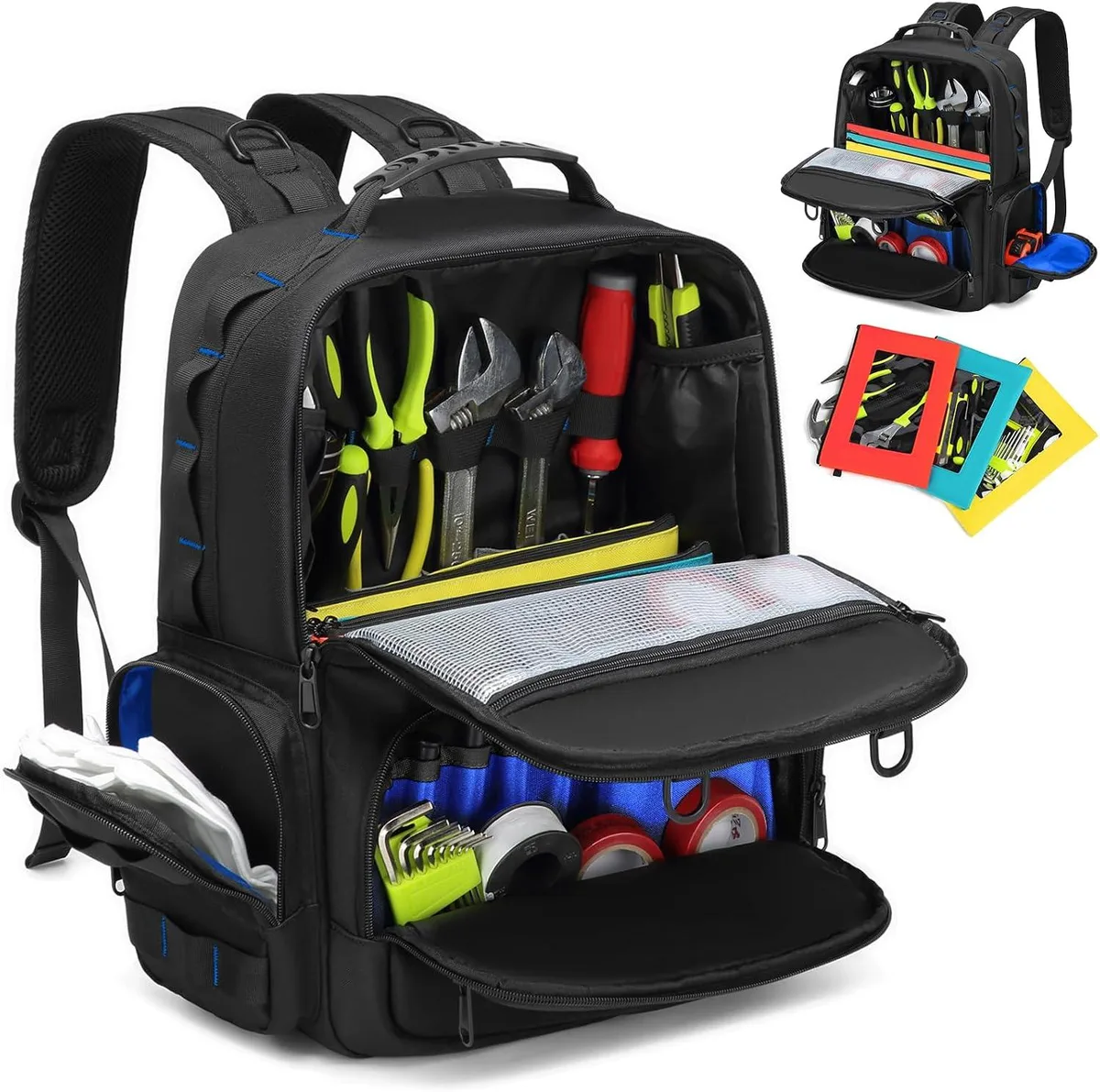 BFKK BFKK Tool Backpack Blue 15.5 x 11.8 x 5.5 in — product photo