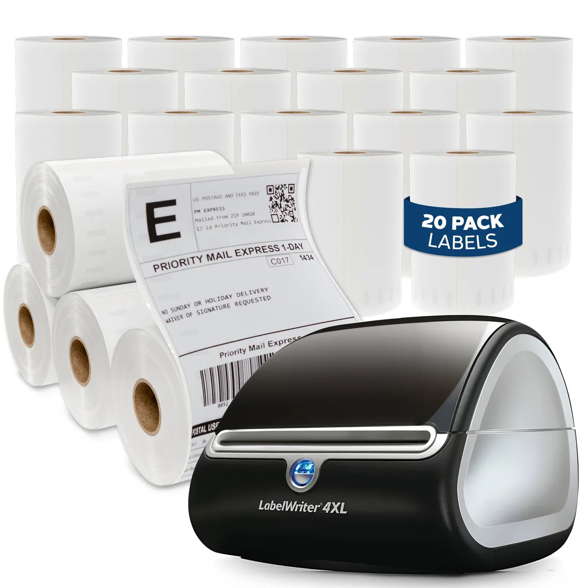LabelMe LabelMe 4x6 Shipping Labels 5000 Labels 20 Rolls 250 Per Roll — product photo