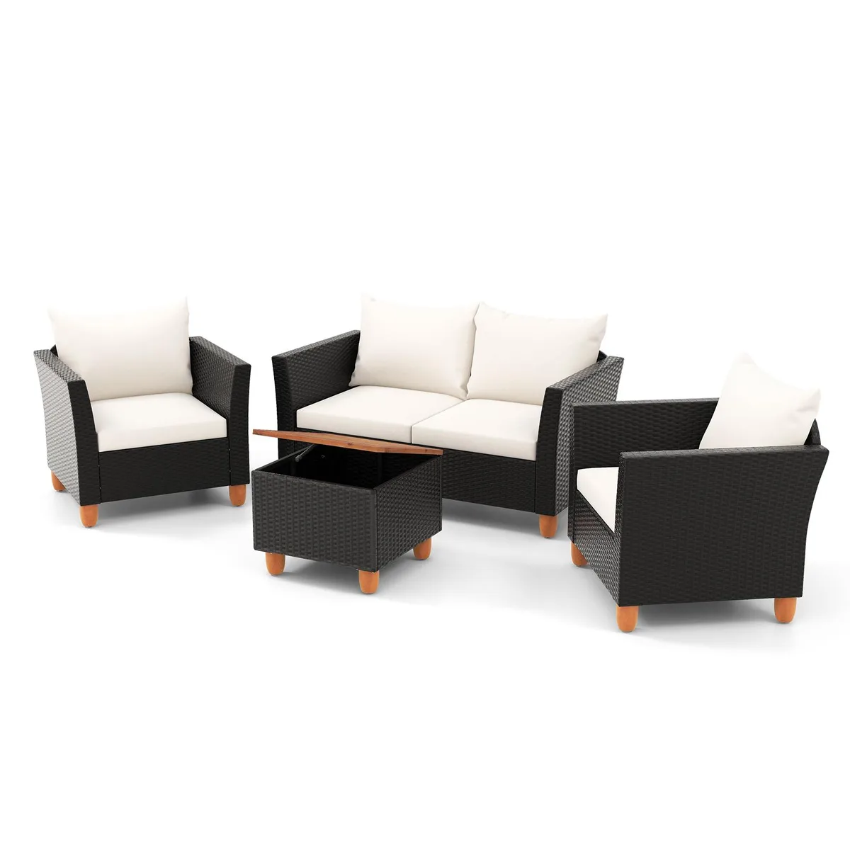 SlickBlue SlickBlue 4-Piece Patio Set with Storage Coffee Table — product photo