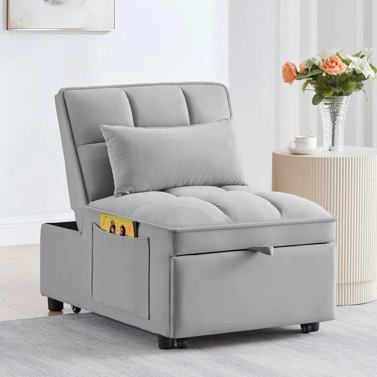CHAYOU CHAYOU Sleeper Chair Bed 4-in-1 Grey 300lbs — product photo