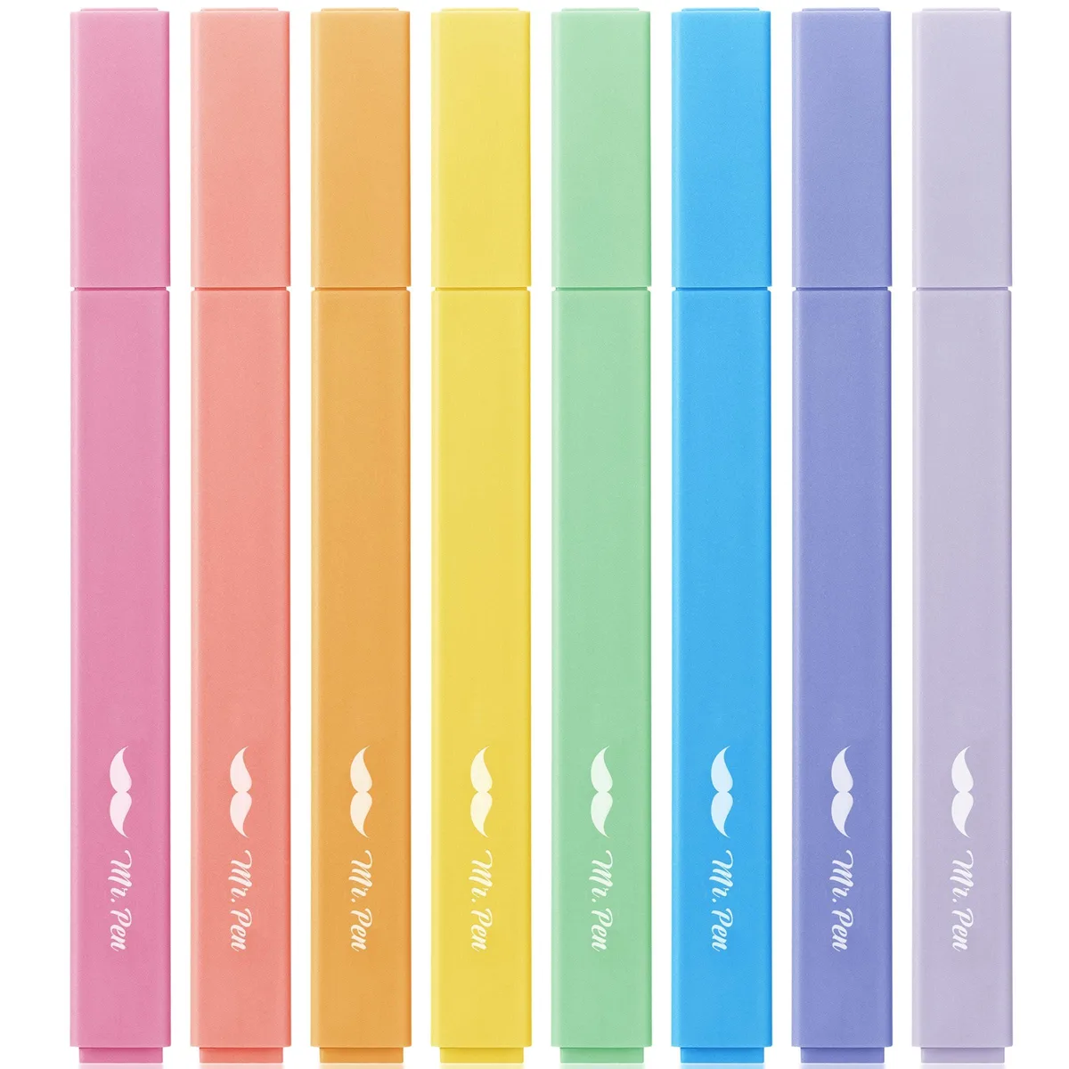 Mr. Pen Aesthetic Highlighters 8 Pack Assorted Colors Chisel Tip — product photo