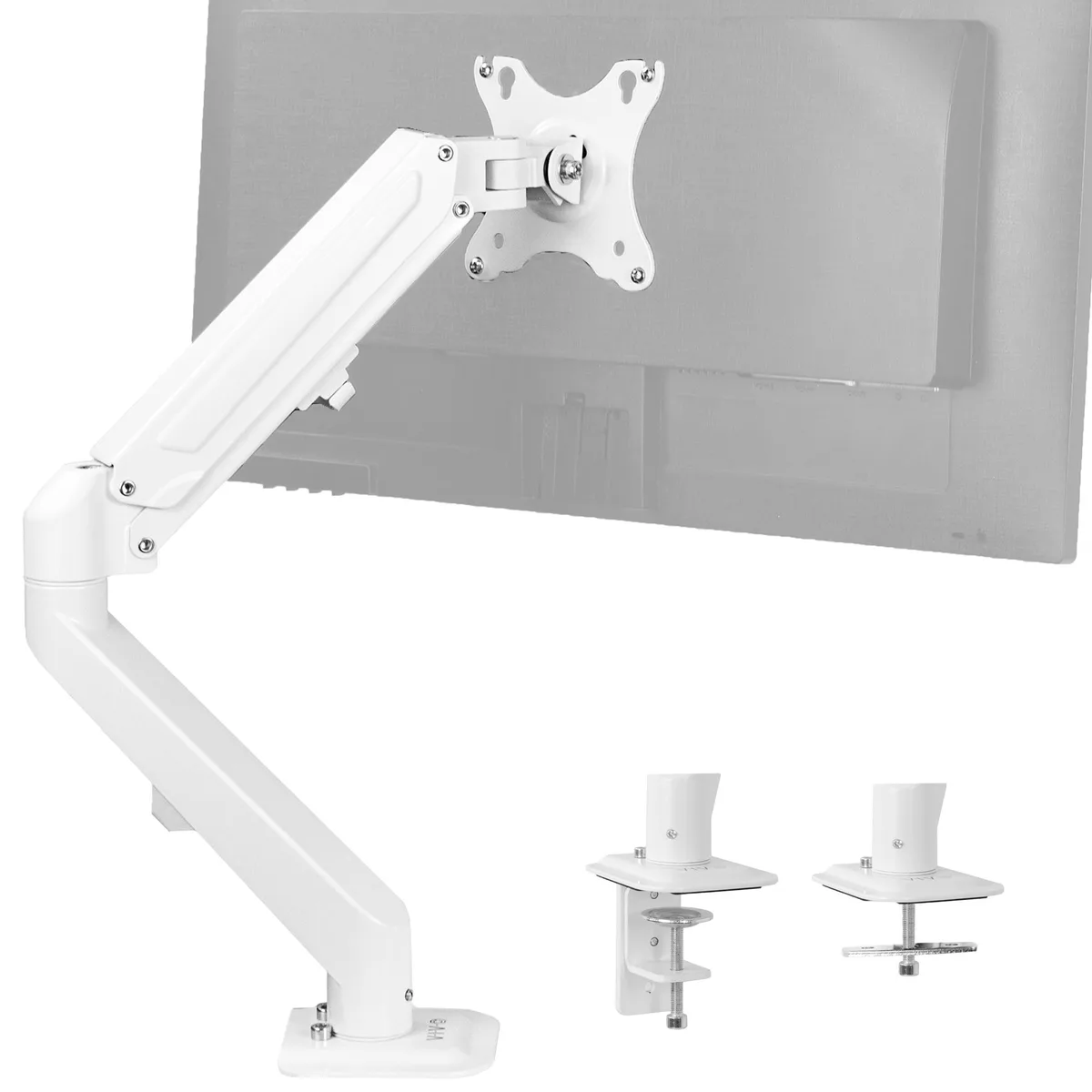 VIVO VIVO White Single Monitor Counterbalance Desk Mount 17-27 — product photo