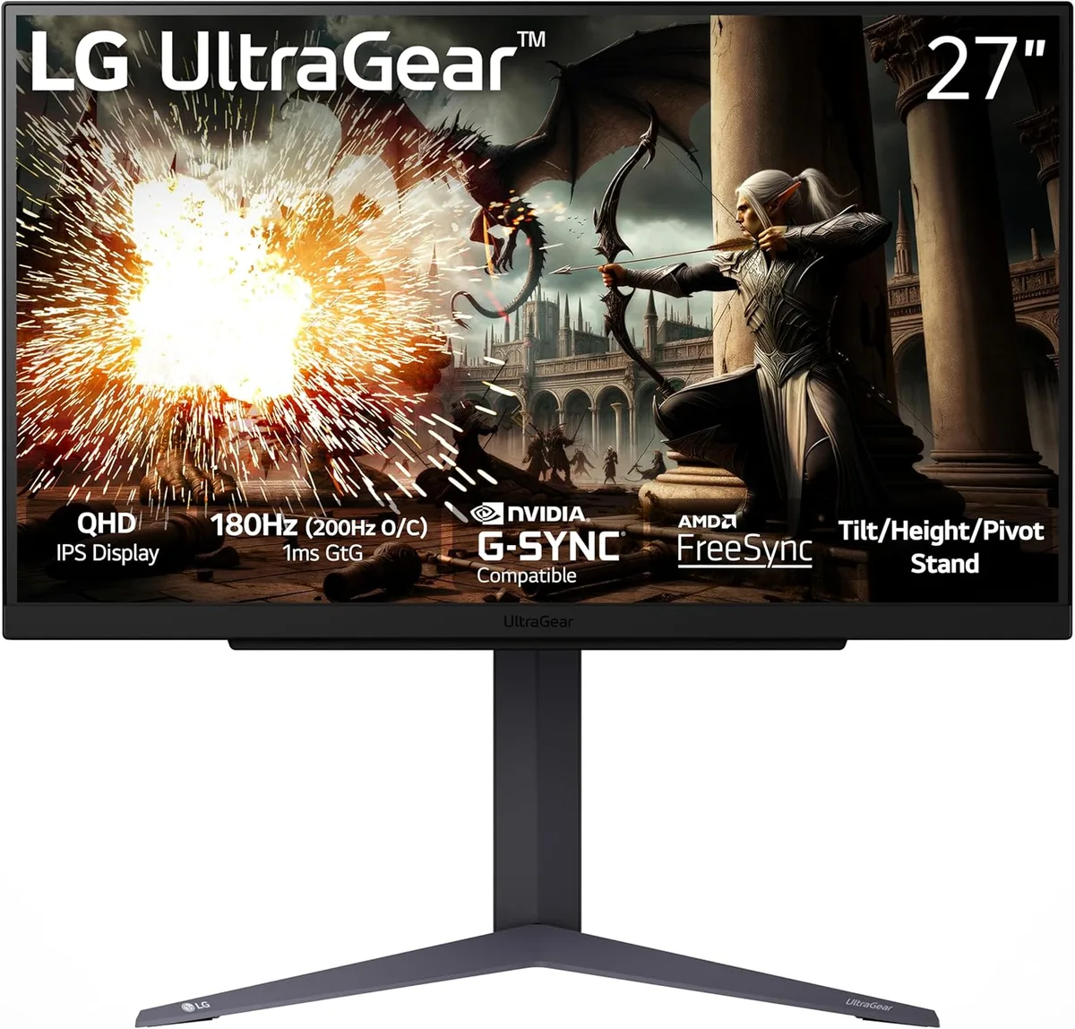 LG Electronics LG Electronics 27GS75Q-B 27" 180Hz 1ms IPS gaming monitor — product photo
