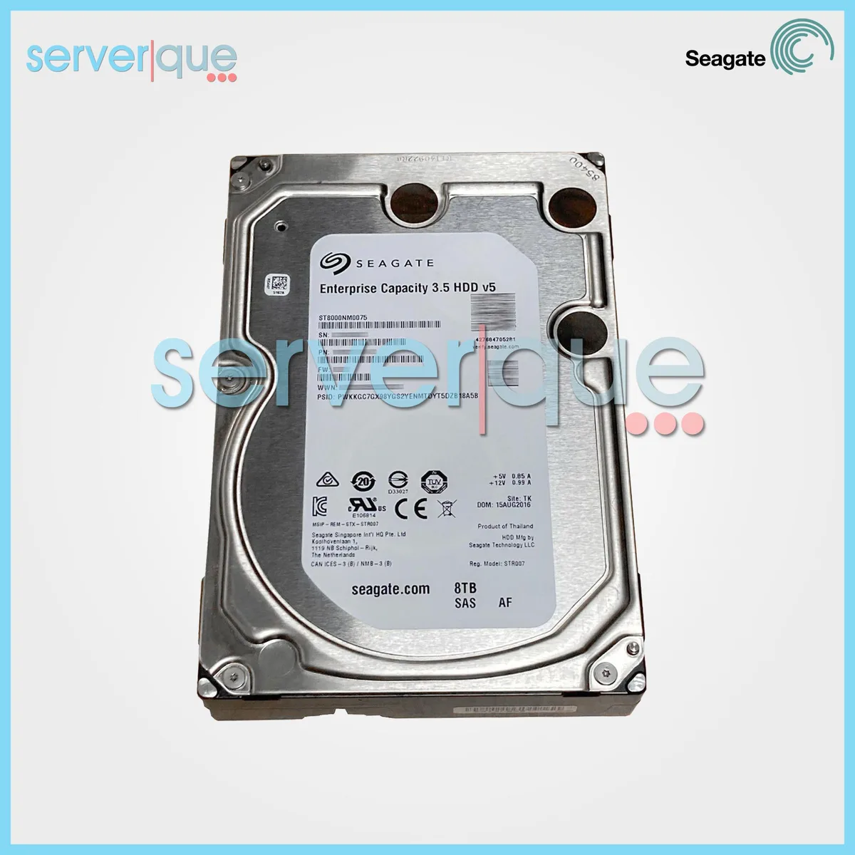 Seagate Seagate ST8000NM0075 8TB 7200 RPM SAS 12Gbps 3.5" 256MB internal hard drive — product photo