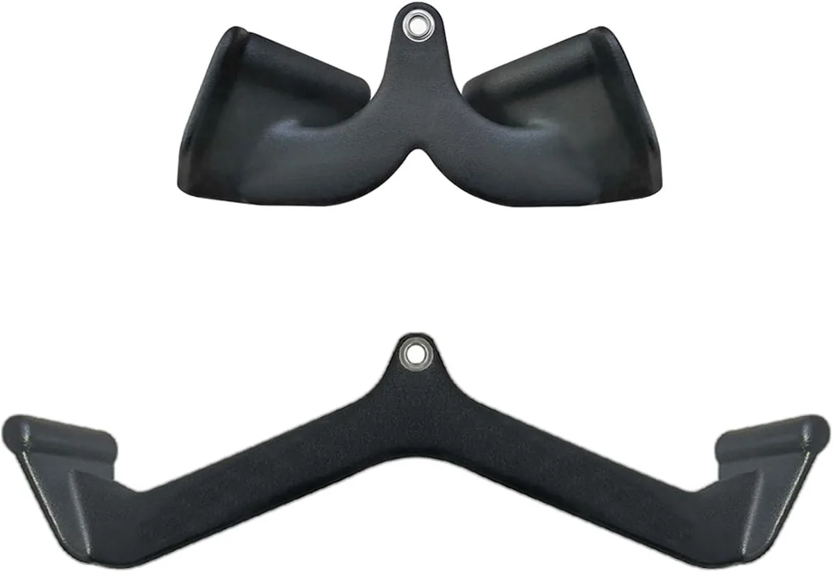 Steel lat pull-down bar with rubber grips, 880 lb capacity