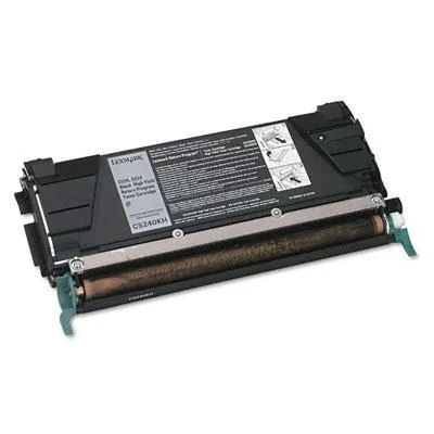 Rectangular black toner cartridge with Lexmark label