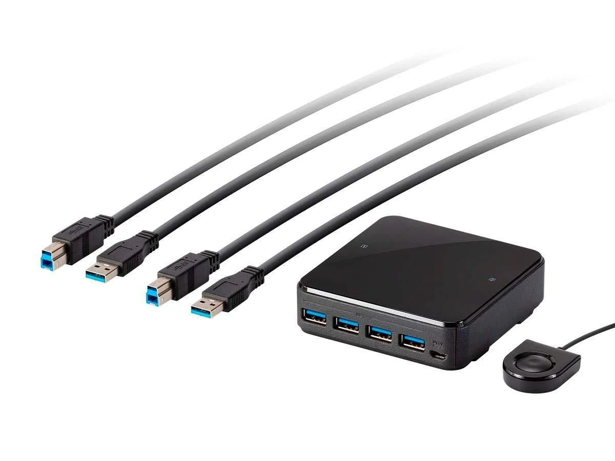Monoprice Inc. Monoprice 2x4 USB 3.1 Gen1 Peripheral Sharing Switch 2 in 1 accessory — product photo
