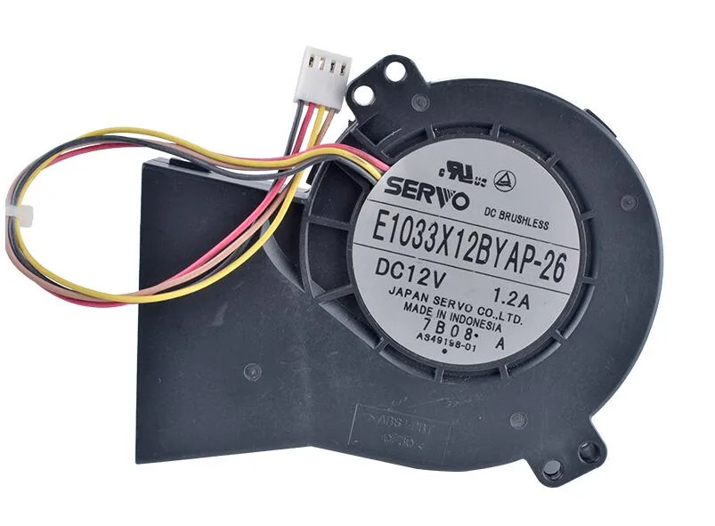 Zyvpee Zyvpee E1033X12BYAP-26 123*100*33mm DC12V 1.2A Ball Bearing 4-pin PWM Blower case fan — product photo