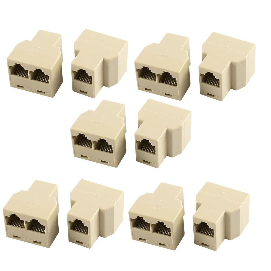 Unique-Bargains Unique-Bargains RJ11 Female to 2 Female Telephone Splitter 10pcs — product photo
