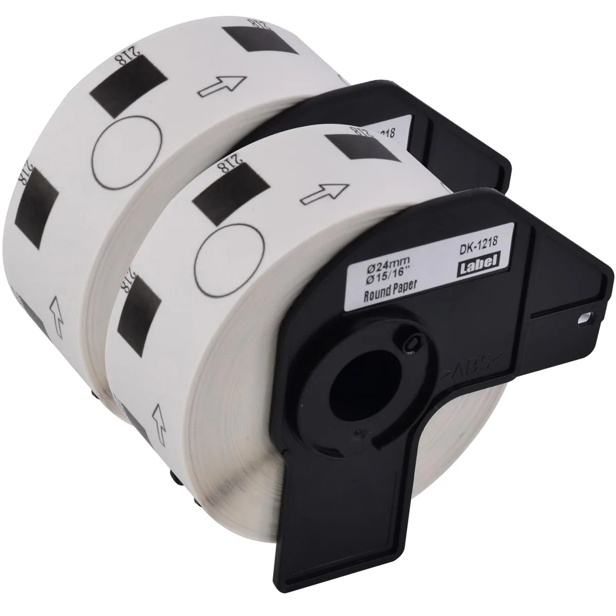 GREENCYCLE GREENCYCLE DK-1218 Round Labels 24mm 2 Rolls 1000 Labels — product photo