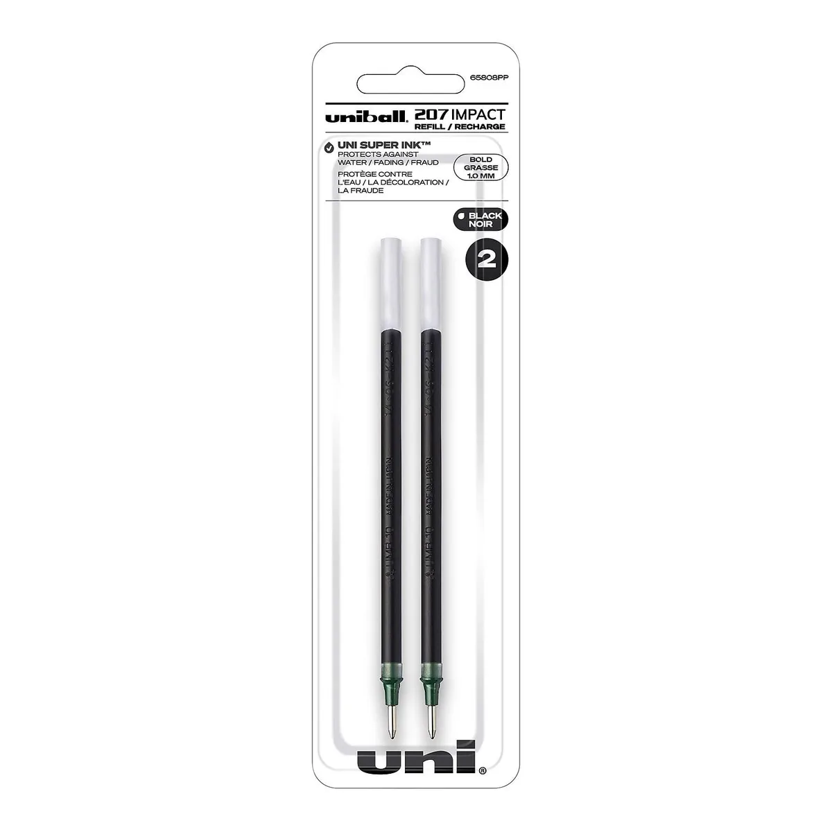 Sanford Sanford uni-ball 207 Impact Gel Pen Refill Bold Black 2/Pack 396571 — product photo