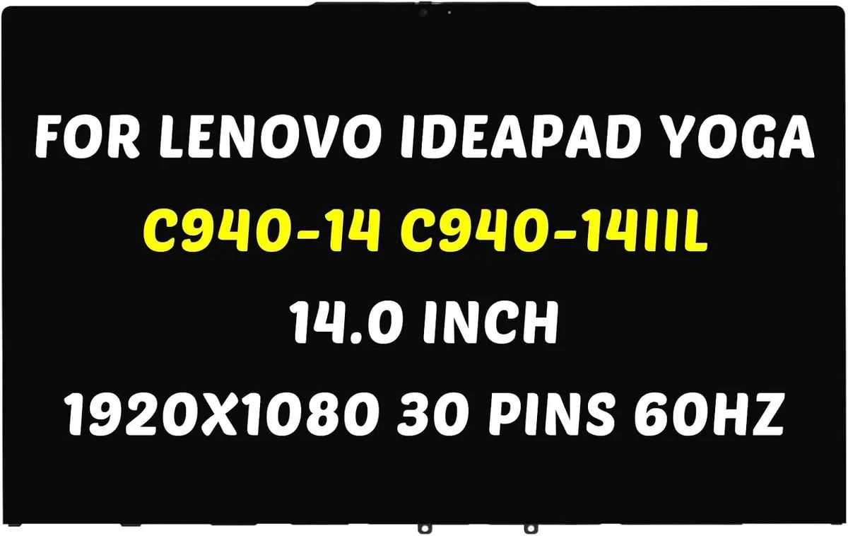 NUOLAISUN NUOLAISUN 15.6 inch 1920x1080 60Hz 30 Pins LCD Screen for Lenovo Yoga C940-14IIL 81Q9 5D10S39595 — product photo