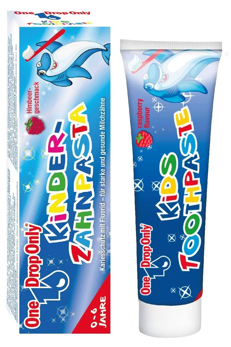 White 50 ml toothpaste tube with raspberry graphics P160050801