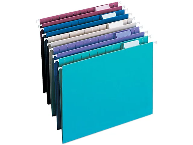 Smead Smead 64056 Assorted Hanging File Folders Letter 1/5 Tab 11 Point 25 Box — product photo
