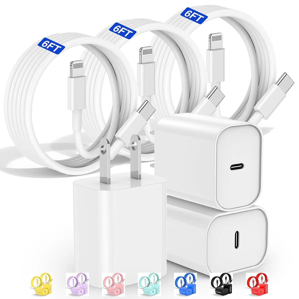 MCHOSE MCHOSE USB-C to Lightning Cable 6ft White PD 3.0 480Mbps — product photo