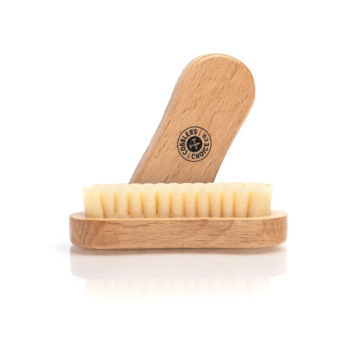 Cobbler's Choice Suede and Nubuck Brush Natural Crepe Yellow — product photo