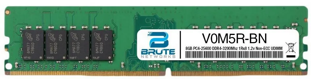 Brute Networks Brute Networks 8GB DDR4-3200 1Rx8 1.2V Non-ECC UDIMM Dell V0M5R — product photo
