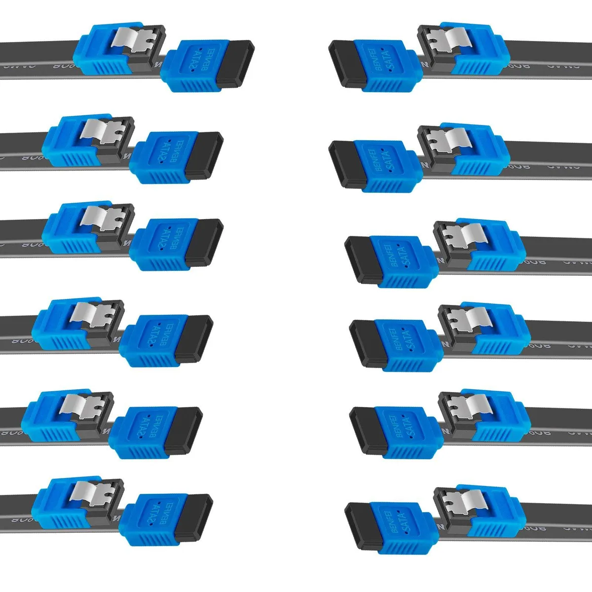 Benfei SATA III cable 12-pack 18 inch blue 6 Gbps — product photo
