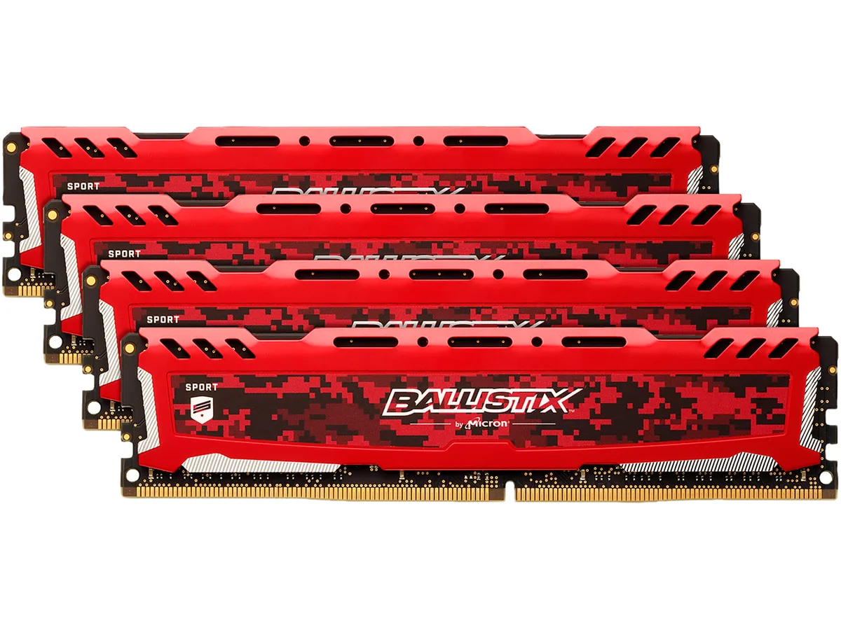 Ballistix Ballistix Sport LT BLS4K8G4D26BFSE 32GB (4x8GB) DDR4 2666 CL16 desktop RAM — product photo