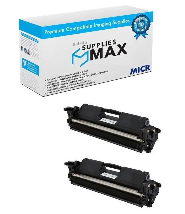 SuppliesMax SuppliesMax HP CF217AD-MICR Black Toner Cartridge 2/PK 1600 Pages — product photo