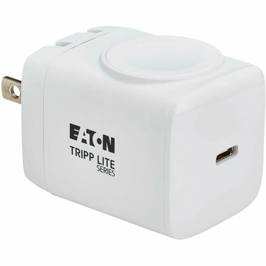Eaton Eaton Tripp Lite Series 30W USB-C Wall &amp; Travel Charger with Apple Watch Pad White — product photo