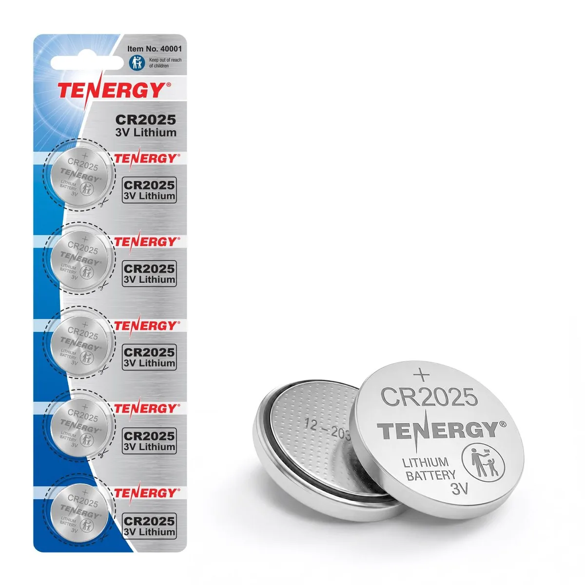 No Sew No Sew CR2025 3V Lithium Coin Cell 5 Pack — product photo