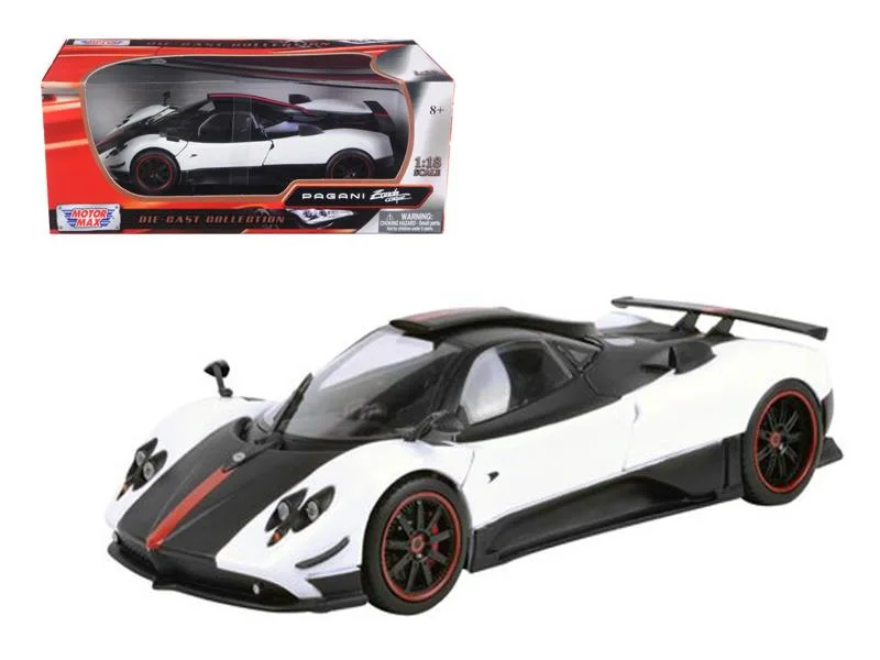 MOTORMAX MOTORMAX 79158 Pagani Zonda 5 Cinque White &amp; Black 1/18 Diecast Vehicle — product photo