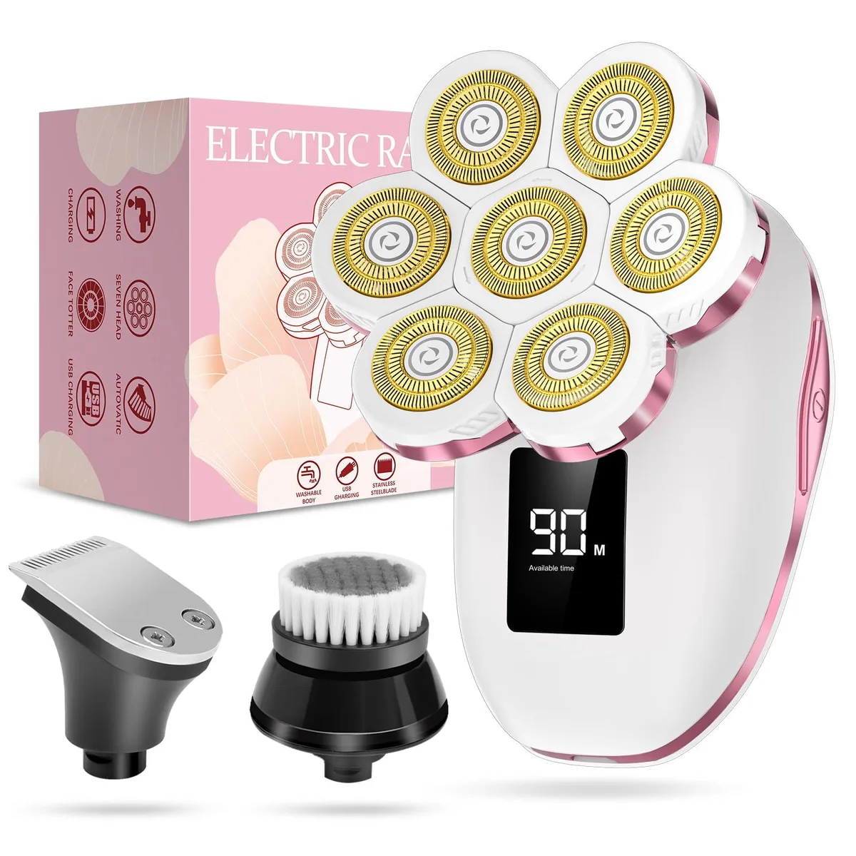  SPLRGF TMQ-001 3-in-1 Women's Shaver 7D 90 min 1.5h charge Pink — product photo