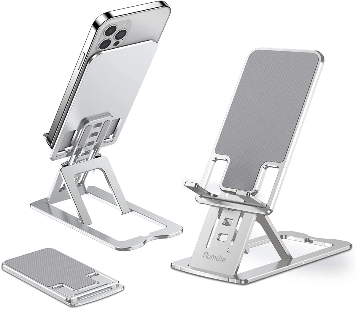 DIDA DIDA Foldable Aluminium Phone Mount Silver 4-12 inches — product photo