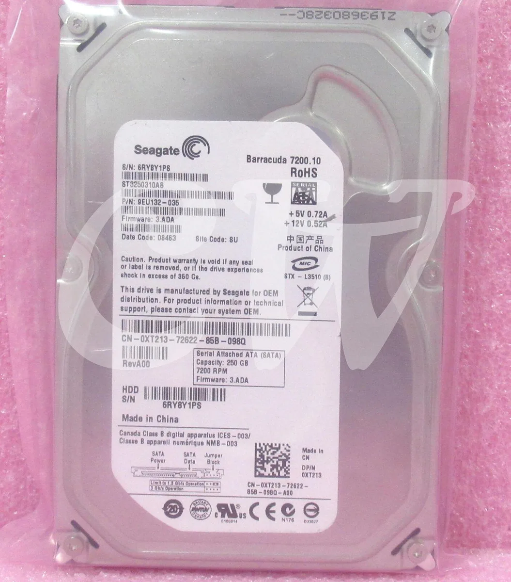 Seagate Seagate Barracuda 7200.10 ST3250310AS 250GB 3.5in SATA internal hard drive — product photo