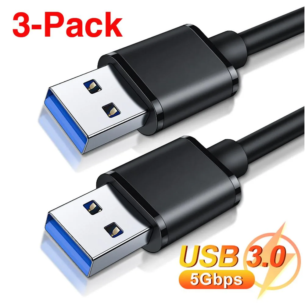 LUOM LUOM USBAM2M USB 3.0 A Male to A Male Extension Cable 6.6Ft 3-Pack — product photo