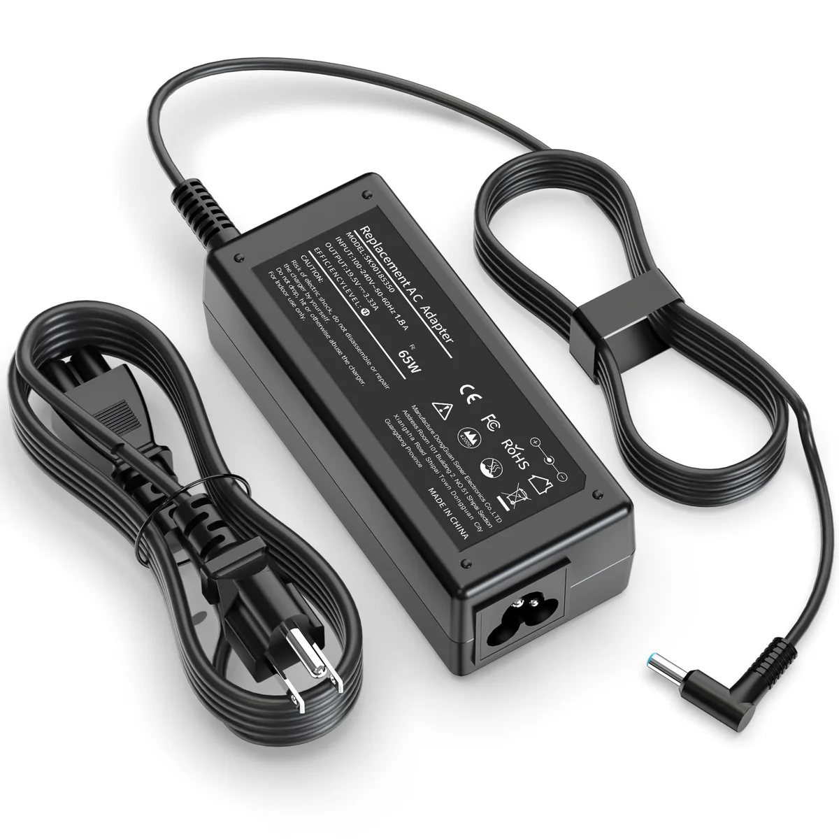  2-Power SK90195333 65W AC Adapter 4.5×3.0mm Blue Tip — product photo