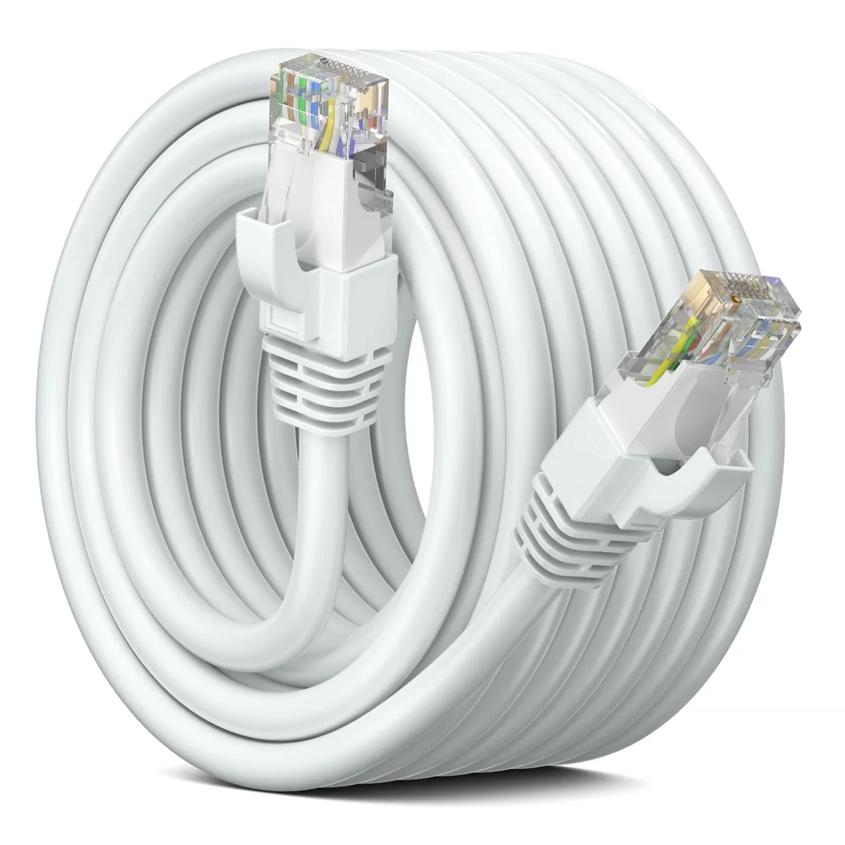 No Sew No Sew Cat6 Ethernet Cable 40 Ft White 10Gbps 550MHz UTP Cord — product photo