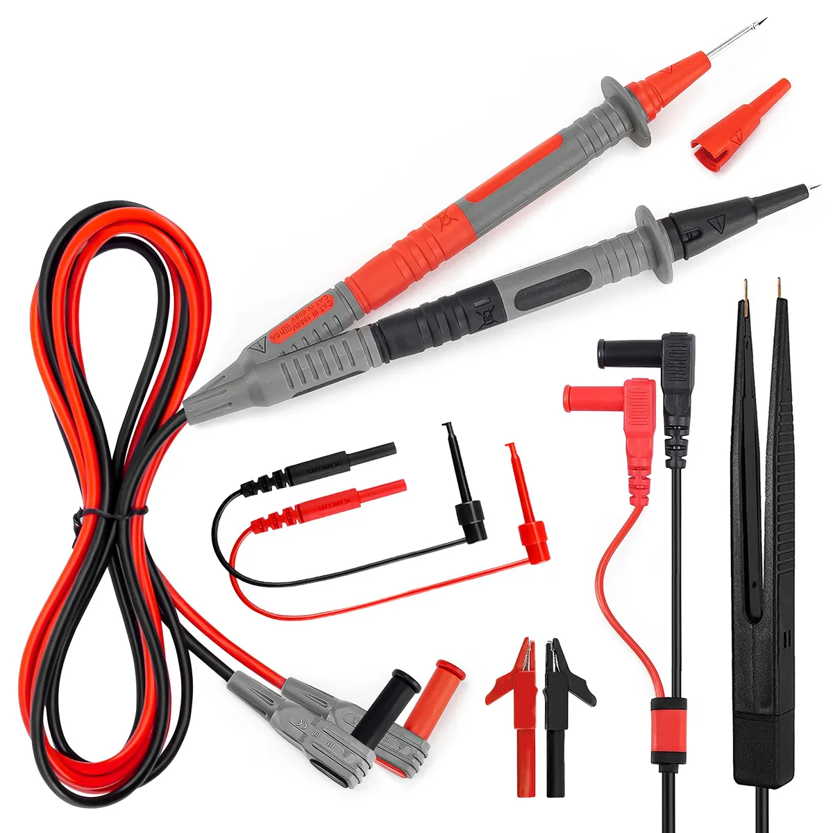 KEHIPI KEHIPI 11 PCS Silicone Test Lead Kit for Multimeter Clamp Meter — product photo