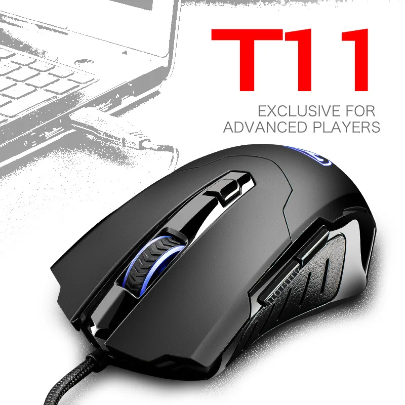 Corn Electronics Corn Electronics T11 2400 DPI 6 Button Wired Gaming Mouse Black — product photo