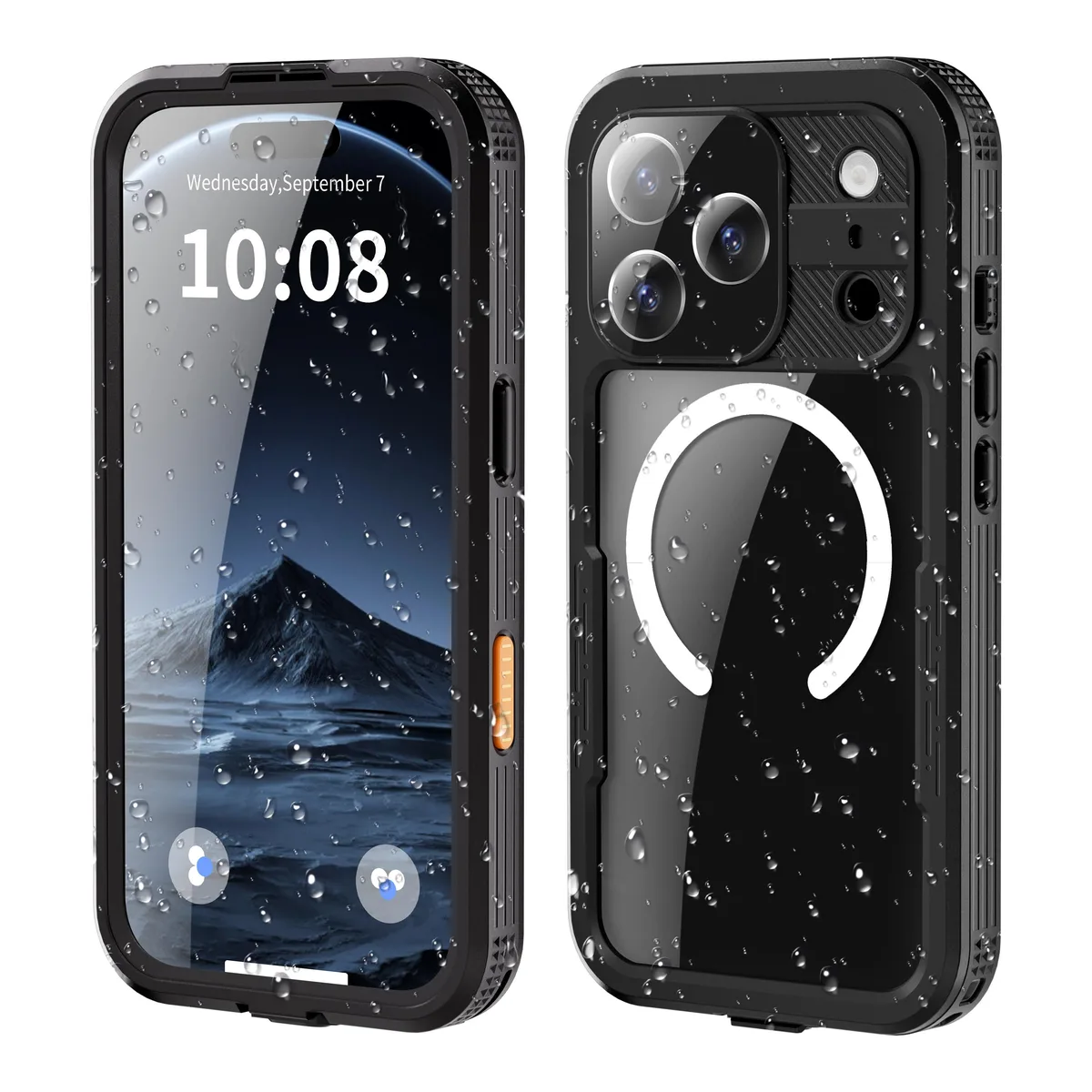 Werleo Werleo iPhone 17 Pro Waterproof Case IP68 Black with Lanyard — product photo