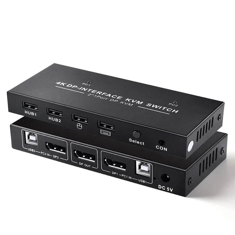 UTEK UTEK 2x1 4K 60Hz DP 1.2 KVM Switch USB — product photo