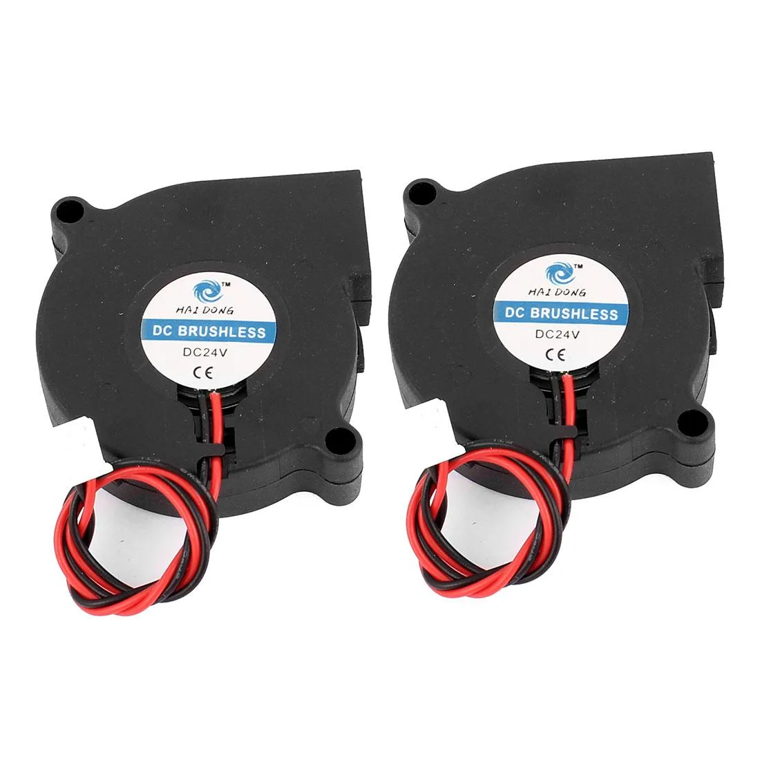 Unique-Bargains Unique-Bargains DC 24V 2-Wire Blower Fan 50x50x15mm Black 2Pcs — product photo