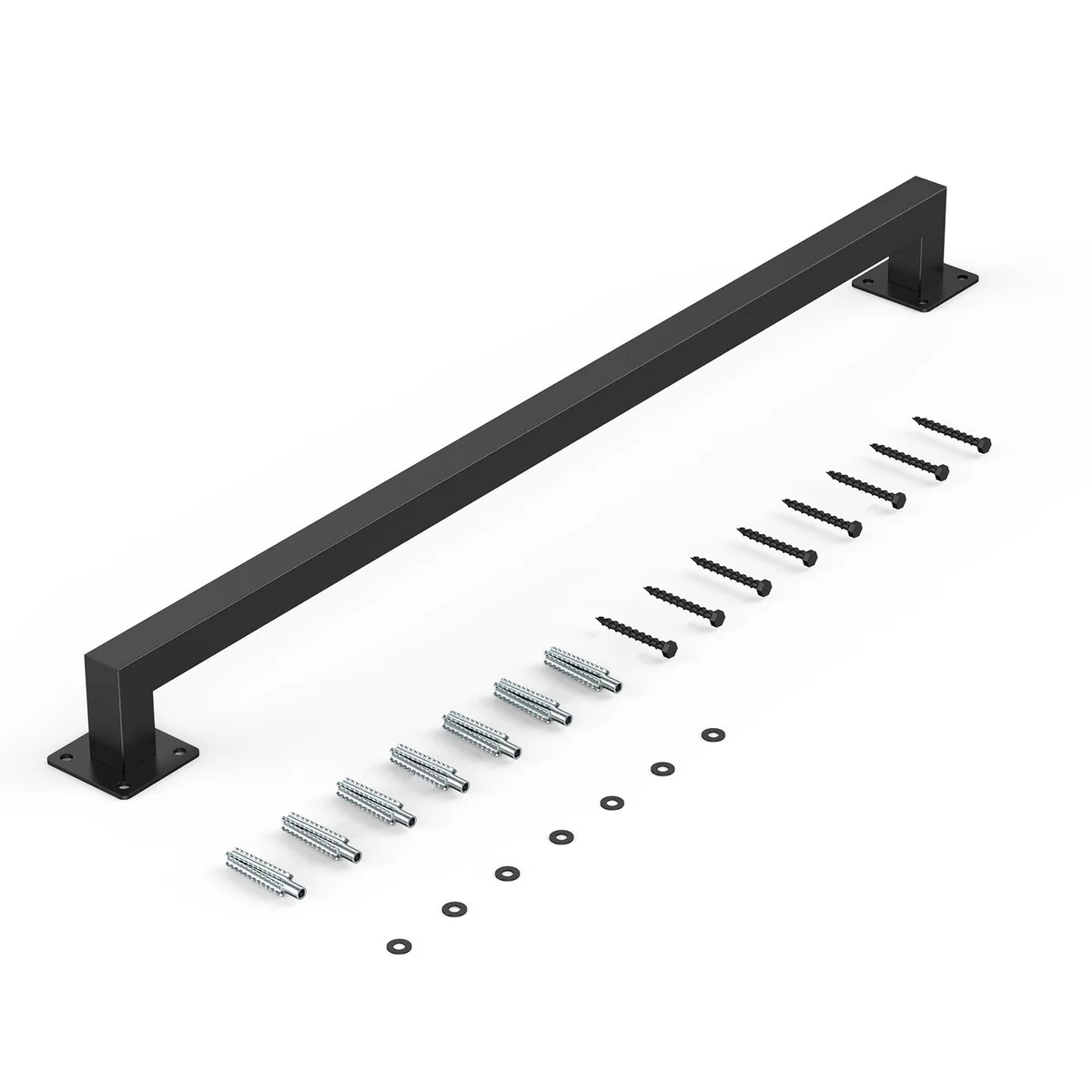 VEVOR VEVOR Wall Mounted Stair Handrail 3ft Black 250lbs 2 Sections — product photo