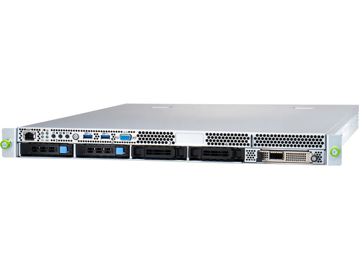 TYAN TYAN B8033G70E4HR-CGN-1C-B-7C13 rack server, 64-core EPYC, 16 GB DDR4, 1 TB NVMe, 100 Gb NIC — product photo
