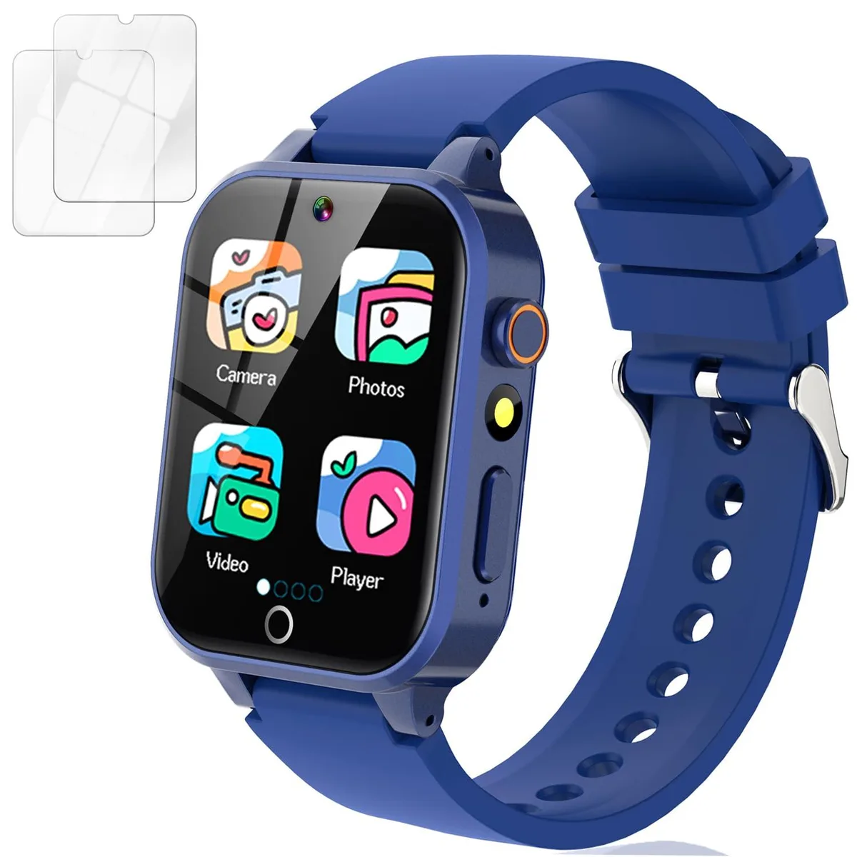 Vakzovy Kids Smart Watch Blue 1.54in 39 Games 7-Day Battery — product photo