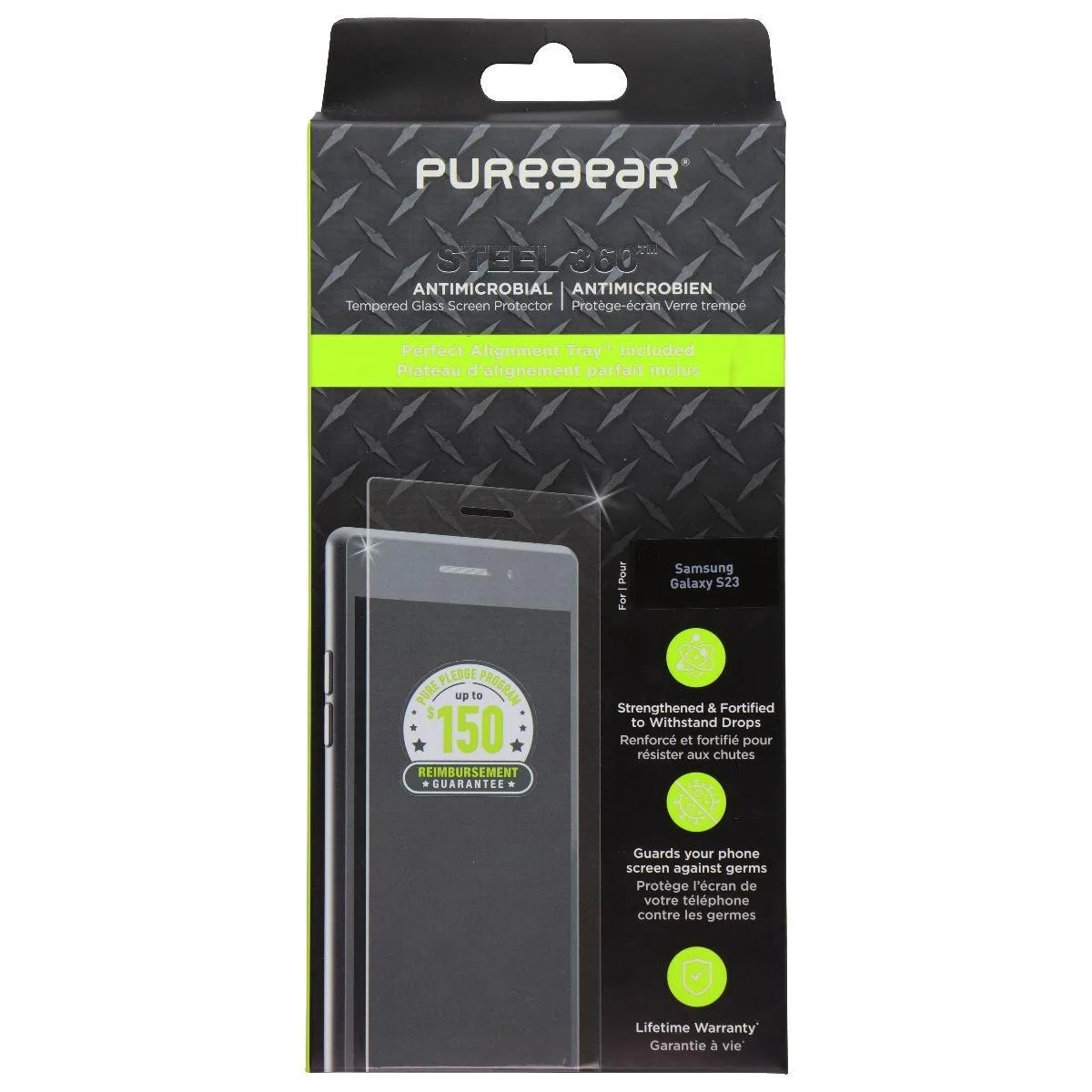PureGear PureGear Steel 360 Screen Protector Samsung Galaxy S23 Clear — product photo