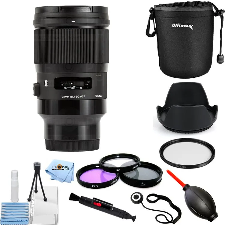 SIGMA SIGMA 28mm f/1.4 DG HSM Art Lens for Sony E 441965 Pro Filter Kit — product photo