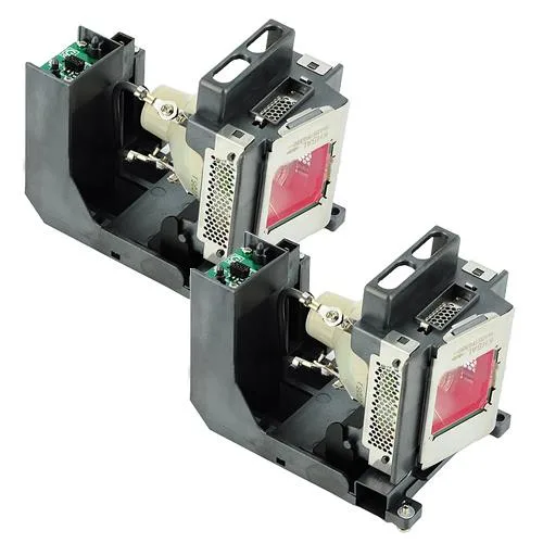 Two new DLP projector replacement lamps in rectangular housing